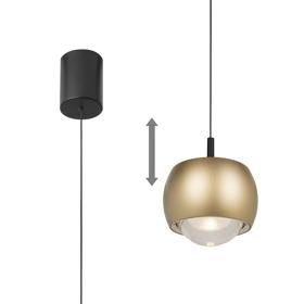 M8541  Roller Rise And Fall Pendant 12W LED Gold